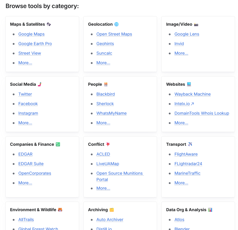 Capture d’écran d’un extrait de leur toolkit