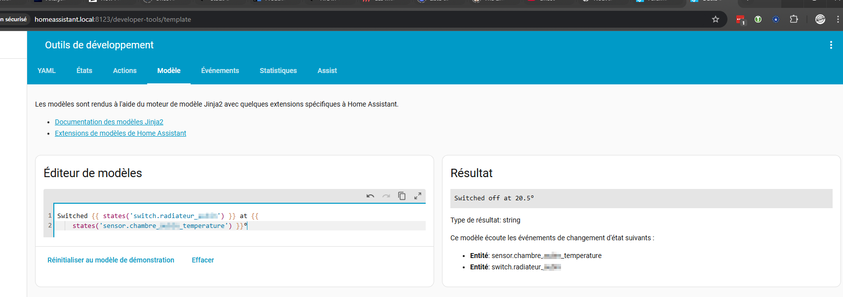 Test d’utilisation de states()