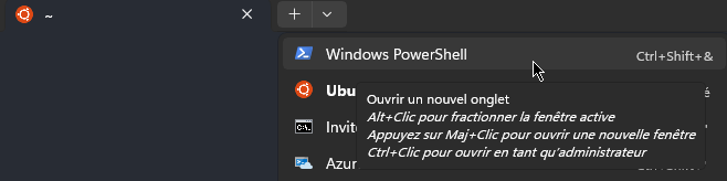 Fractionnement des onglets